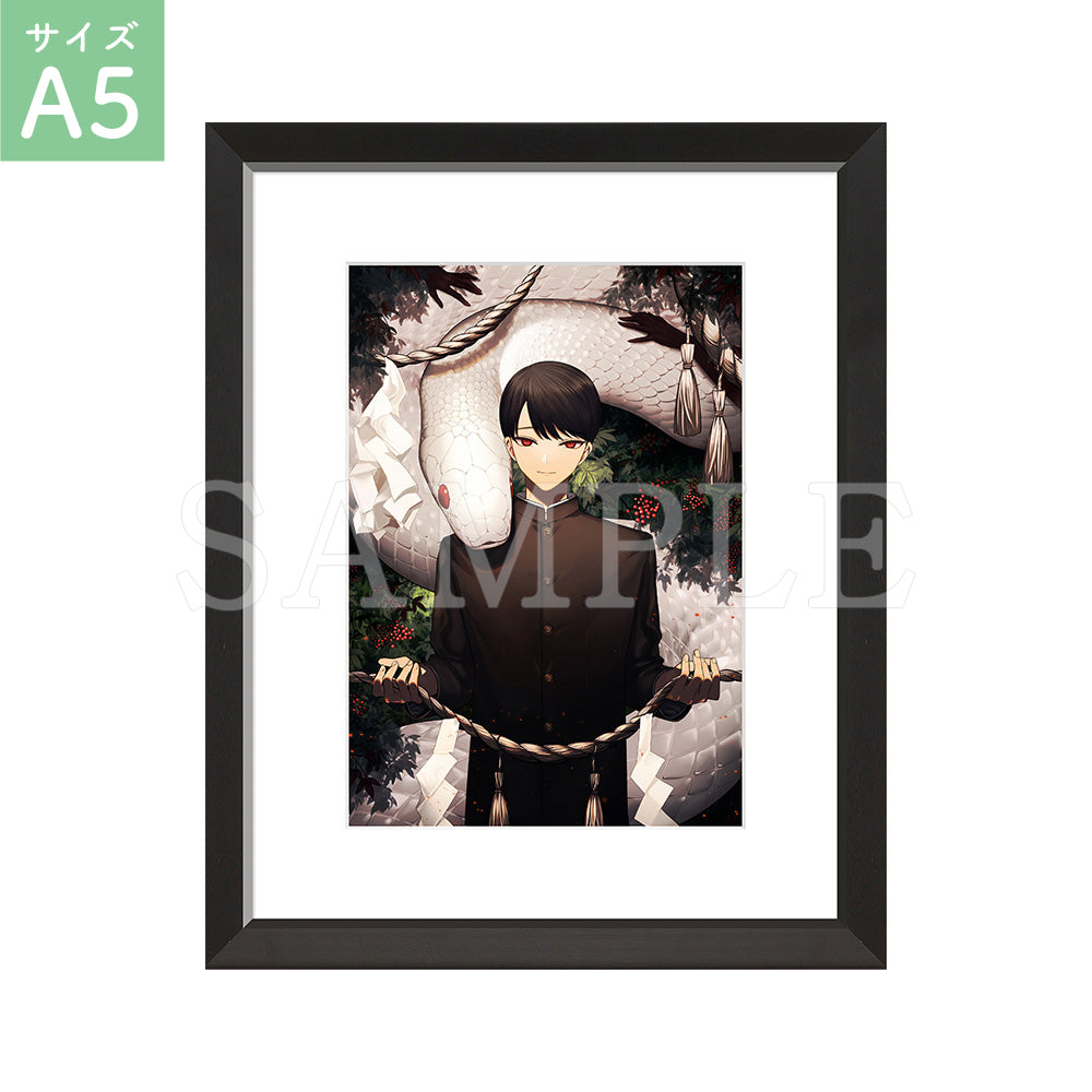 内山田画廊　s6号　現代アート　アクリル画 キャラクターイラスト 50cm 内山田画廊 s6号 アクリル画 キャラクターと花のデザイン