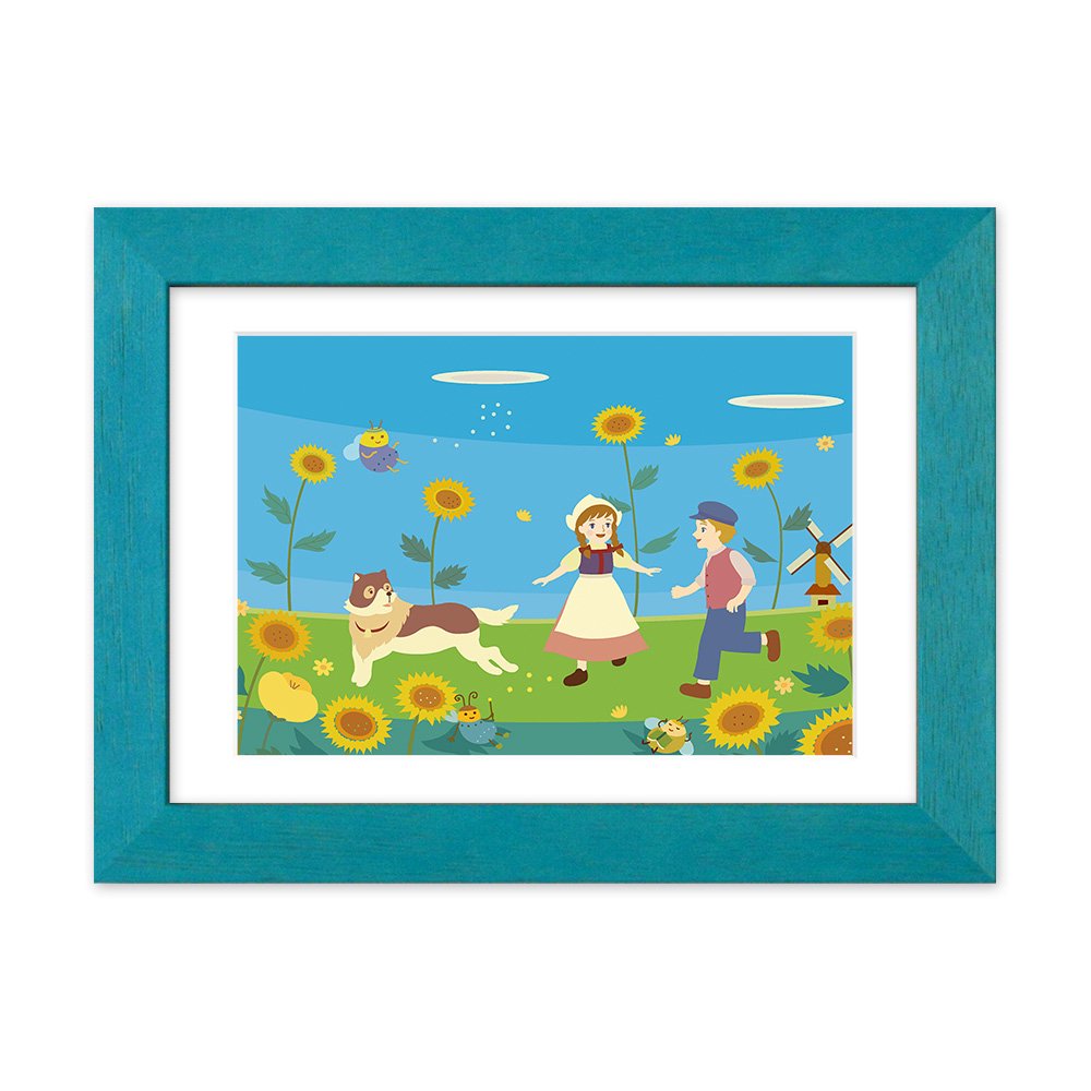 フランダースの犬 水彩画 木製フレーム付き40×32シ(リアルナンバー76