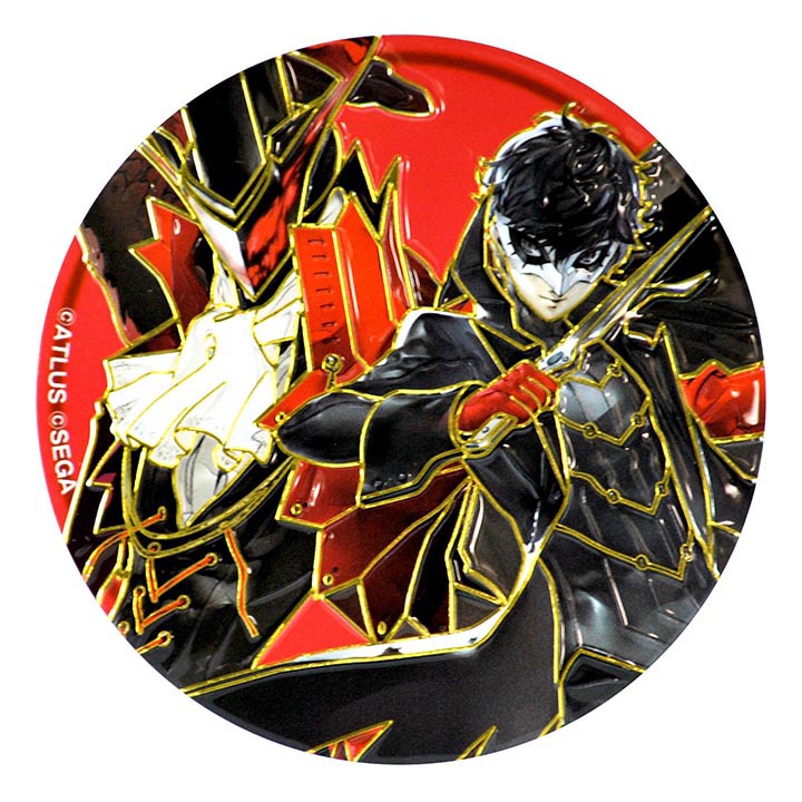 希少品！ペルソナ25周年 P4主人公 鳴上悠 缶バッジ風 彫金
